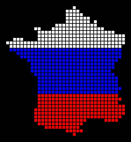 Russland farben punkt frankreich karte — Stockvektor