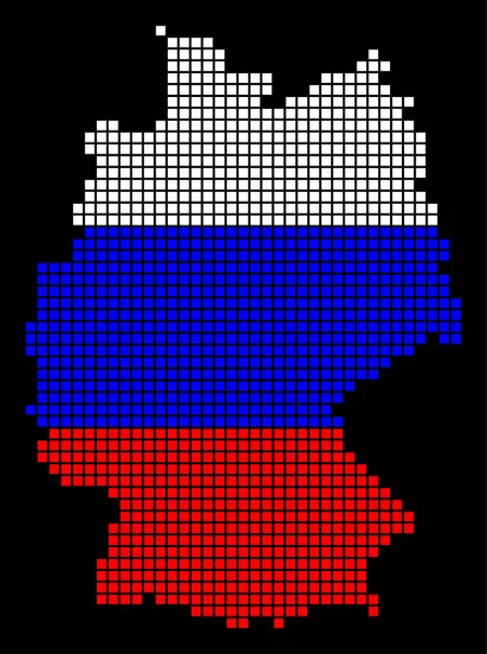 Russia Colors Dot Germany Map — Stock Vector