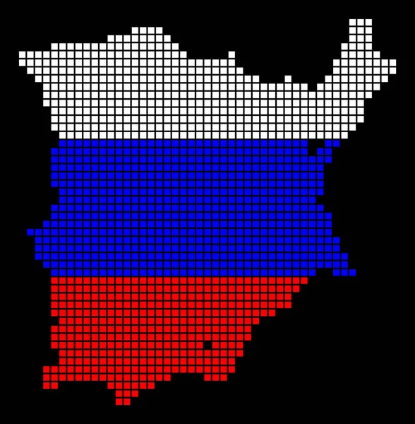 Rosja kolory Dot Mapa Koh Samui — Wektor stockowy