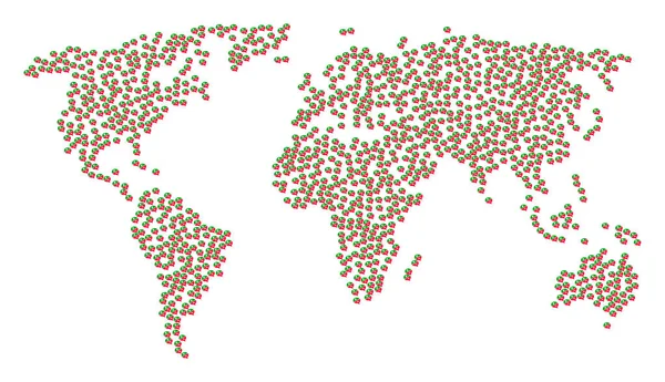 引数アイコンの世界マップ パターン — ストックベクタ