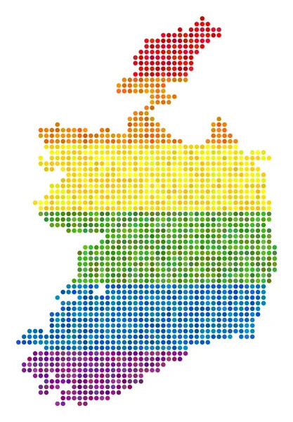 Carte de Spectrum Dotted LGBT Ireland Republic — Image vectorielle