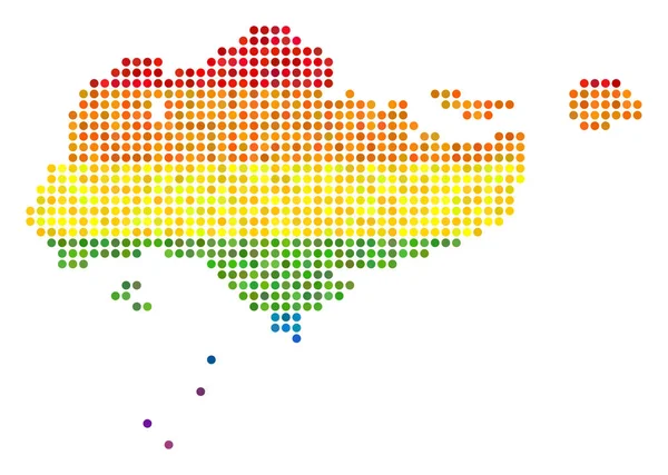 スペクトル点在 Lgbt シンガポール地図 — ストックベクタ