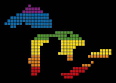 Spektrum piksel Lgbt büyük göller Haritası