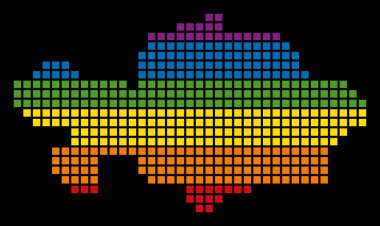 Spektrum piksel Lgbt Kazakistan Haritası