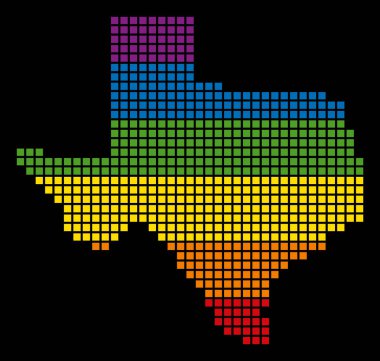 Spektrum piksel Lgbt Texas harita