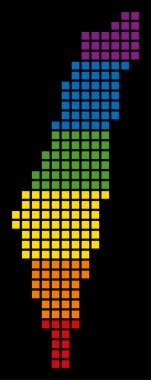 Spektrum piksel Lgbt İsrail Haritası