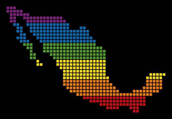 Карта Мексики с изображением ЛГБТ-сообщества — стоковый вектор