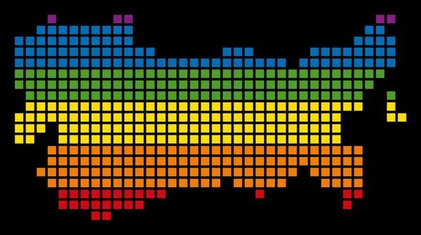 Spectrum Pixel LGBT Mapa de la URSS — Archivo Imágenes Vectoriales
