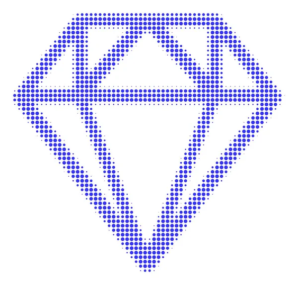 Diamant-Halbton-Symbol — Stockvektor