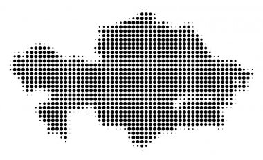 Kazakistan Haritası noktalı resim simgesi