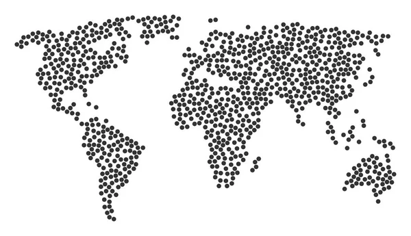 Mapa mundial Collage de elementos del círculo — Vector de stock