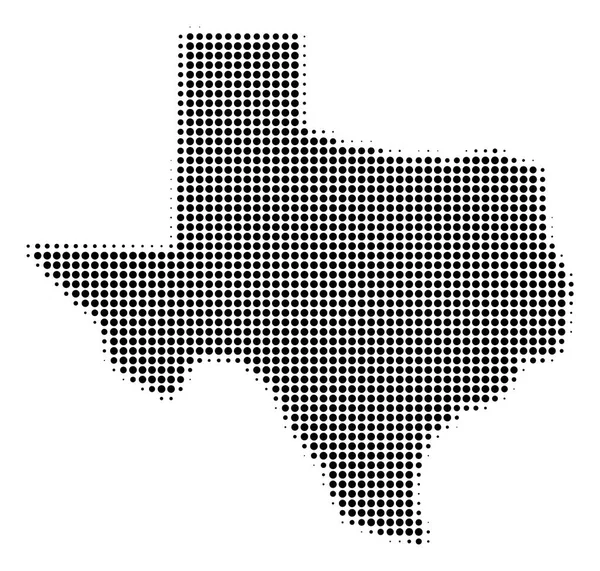 Mapa do Texas Halftone Ícone — Vetor de Stock