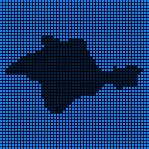 Gepunktete Pixel-Krim-Karte — Stockvektor
