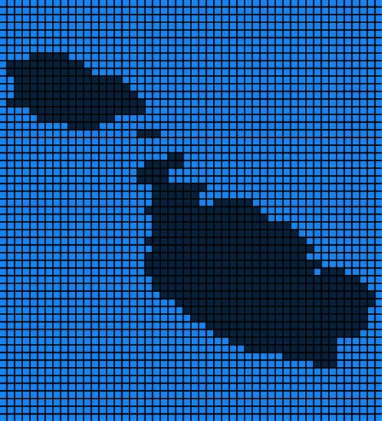 Gepunktete Pixel-Karte der Insel Malta — Stockvektor