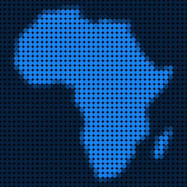 Dotted Pixel Africa Map — Stock Vector