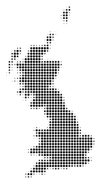 Grande-Bretagne Carte Halftone Icon — Image vectorielle