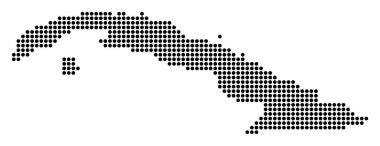 Noktalı piksel Küba Haritası