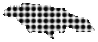 Noktalı piksel Jamaika Haritası