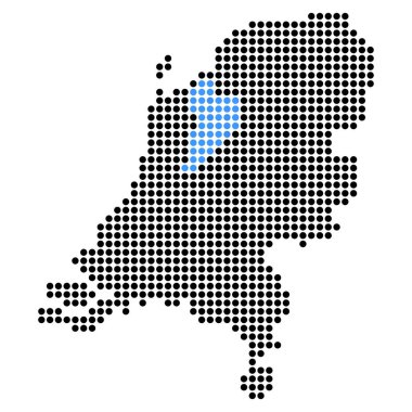 Noktalı piksel Hollanda Haritası