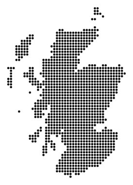 Noktalı piksel İskoçya Haritası