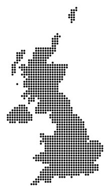 Noktalı piksel İngiltere harita