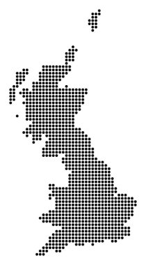 Noktalı piksel İngiltere harita