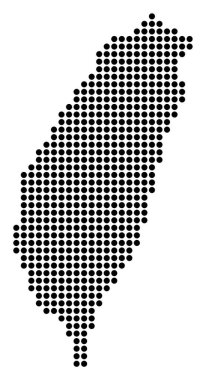 Noktalı piksel Tayvan ada Haritası