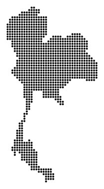 Noktalı piksel Tayland Haritası