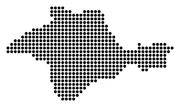 Pixel punteado Crimea Mapa — Vector de stock