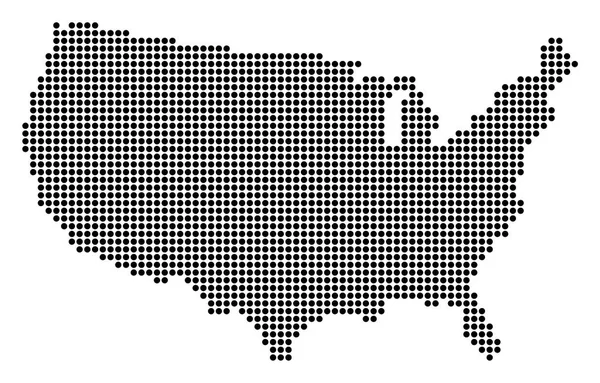 米国はマップする点線ピクセル — ストックベクタ