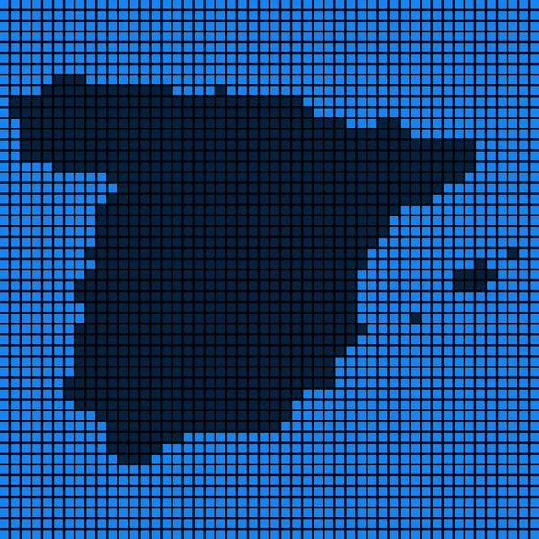 Gepunktete Pixel-Karte Spaniens — Stockvektor