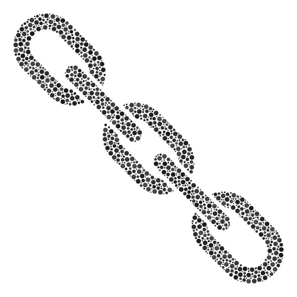 Mosaico de cadena de pequeños círculos — Vector de stock
