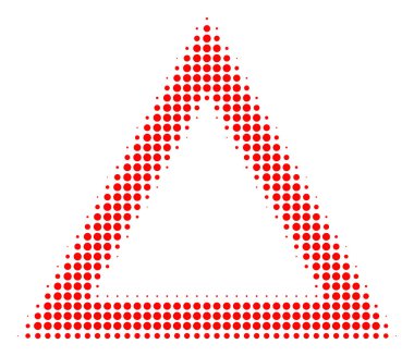 Kontur üçgen noktalı resim simgesini