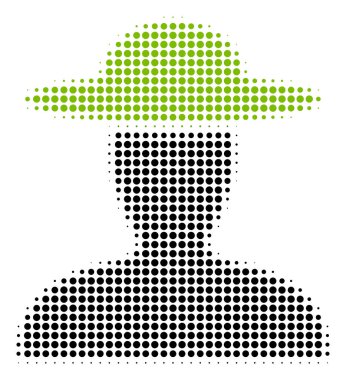 Çiftçi kişi noktalı resim simgesi