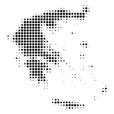 Yunanistan Haritası noktalı resim simgesi