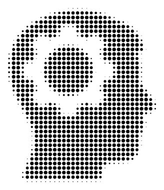 Akıl dişli noktalı resim simgesini