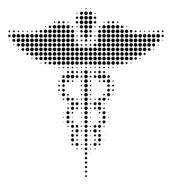 Tıp Caduceus sembol noktalı resim simgesini