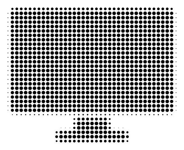 コンピューター表示ハーフトーン アイコン — ストックベクタ