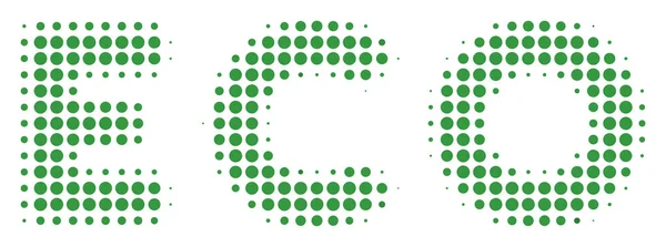 Eco Text Icône demi-teinte — Image vectorielle
