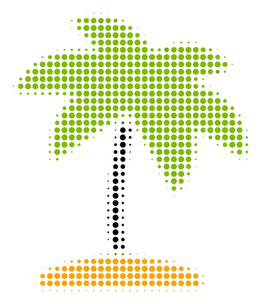 Икона тропических пальм острова Халфтон — стоковый вектор