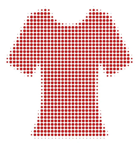 Lady T-Shirt Halftone Icon — Stock Vector