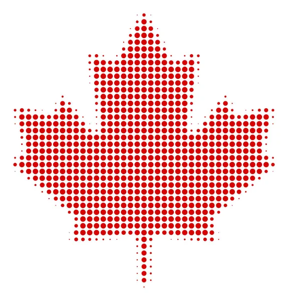 Maple Leaf félárnyék ikon — Stock Vector