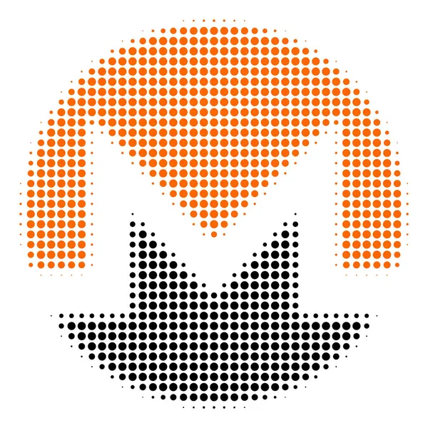 Politics valuta Halftone pictogram — Stockvector