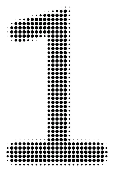 Ícone de meio-tom de um dígito — Vetor de Stock