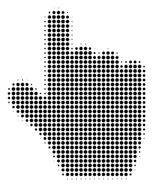 Pointer Finger Halftone Icon — Stock Vector