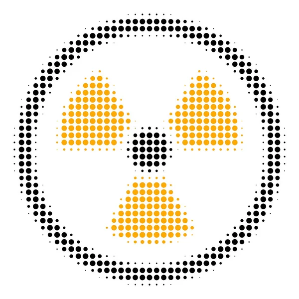 Icona mezzitoni radioattiva — Vettoriale Stock