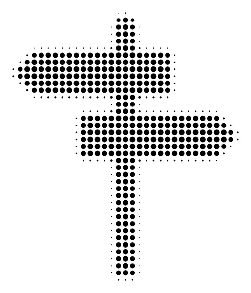 Pointeur routier Halftone Icône — Image vectorielle