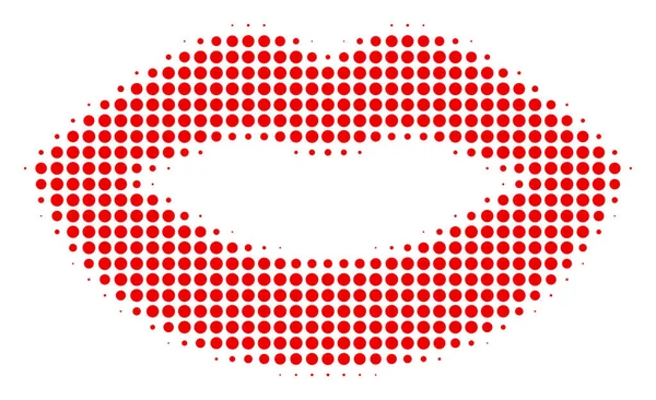 Sexy lippen Halftone pictogram — Stockvector