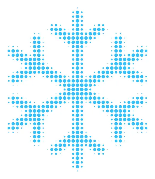 Snowflake Halftone Icon — Stock Vector