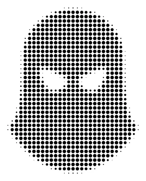 Terrorista Balaklava Halftone Icon — Archivo Imágenes Vectoriales